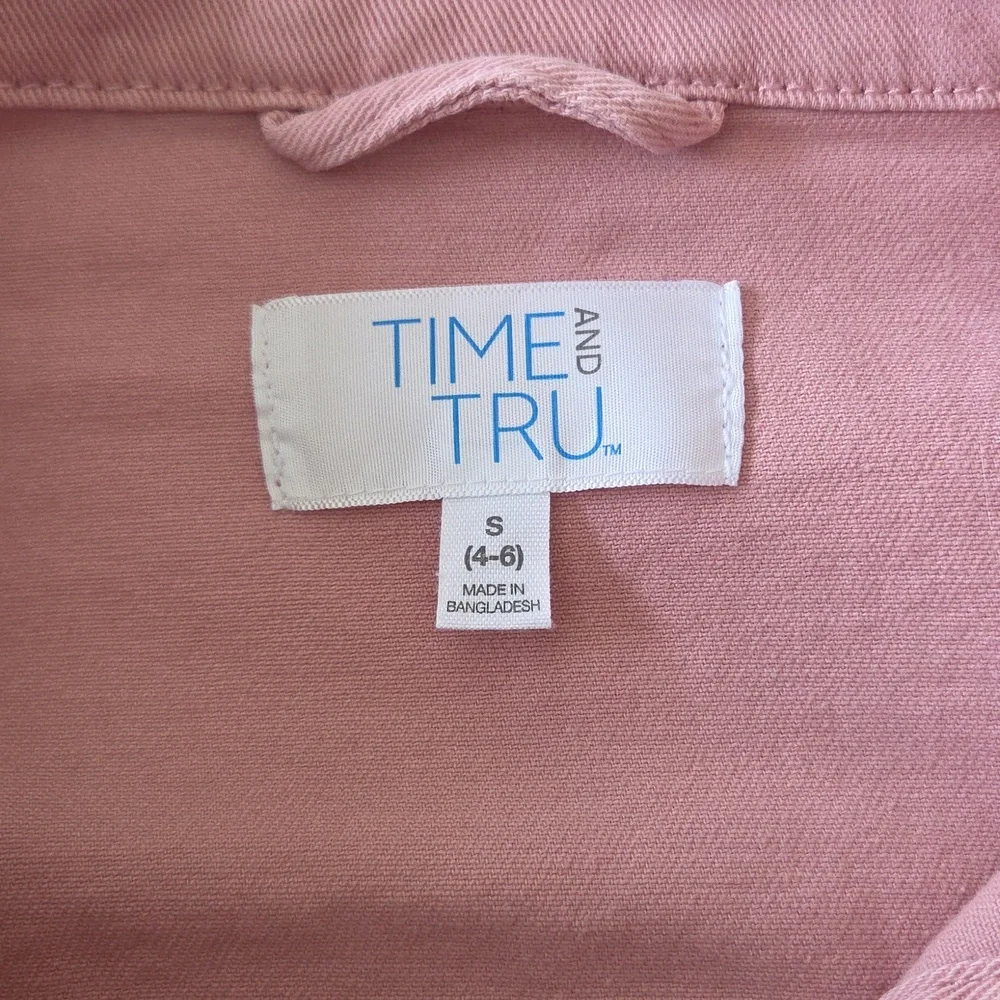 Pink Denim Jacket TIME and TRUE S - Picture 8 of 11